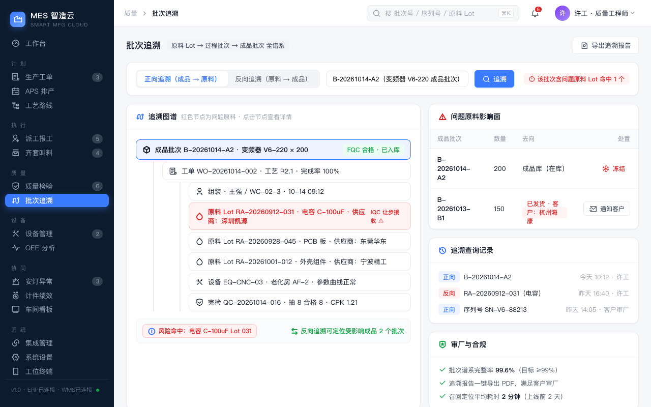 批次追溯